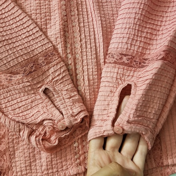 Topshop Long Sleeve Tie-Back Blouse - Picture 5 of 8